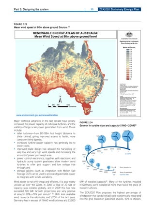 Part 2: Designing the system                                          |          30        ZCa2020 Stationary Energy Plan




figurE 2.23
mean wind speed at 80m above ground Source:          76



                   RENEWABLE ENERGY ATLAS OF AUSTRALIA:
                    Mean Wind Speed at 80m above ground level


                                                                                                                                    Metres per Second
                                                                                                                                                    5.6
                                                                                                                                                    5.8
                                                                                                                                                    6.0
                                                                                                                                                    6.1
                                                                                                                                                    6.2
                                                                                                                                                    6.3
                                                                                                                                                    6.4
                                                                                                                                                    6.5
                                                                                                                                                    6.6
                                                                                                                                                    6.7
                                                                                                                                                    6.9
                                                                                                                                                    7.0
                                                                                                                                                    7.2
                                                                                                                                                    7.8
                                                                                                                                                    10


                                                                                                                             Data Sources:
                                                                                                                             Capital Cities
                                                                                                                             © Commonwealth of Australia (Department
                                                                                                                             of the Environment, Water, Heritage and
                                                                                                                             the Arts) 2008
                                                                                                                             State Borders
                                                                                                                             © Commonwealth of Australia (Geoscience
                                                                                                                             Australia) 2008
                                                                                                                             Wind Speed
                                                                                                                             © Windlab Systems Pty Ltd 2007

                                                                                                                             Caveat:
                                                                                                                             All data are presumed to be correct as
                                                                                                                             received from data providers. No
                                                                                                                             responsiblility is taken by the
                                                                                                                             Commonwealth for errors or omissions.
                                                                                                                             The Commonwealth does not accept
                                                                                                                             responsibility in respect to any
                                                                                                                             information or advice given in relation
                                                                                                                             to, or as a consequence of anything
                                                                                                                             contained herein.

                                                                                                                             Map produced by:
                                                                                                                             Environmental Resources Information
                                                                                                                             Newtork (ERIN), Department of the
                                                                                                                             Environment, Water, Heritage and the
                                                                                                                             Arts, October 2008.

  www.environment.gov.au/renewable/atlas                                                                                     Albers Equal-Area Projection (GDA94)




Major technical advances in the last decade have greatly
                                                                figurE 2.24wind turbines over time
                                                                   Size evolution of
increased the power capacity of individual turbines, and the
                                                                growth in turbine size and capacity (1980—2009)80
viability of large scale power generation from wind. These
include:                                                                                                                             160 m Ø

• taller turbines—from 80-138m hub height (distance to                                                        126 m Ø


   blade centre), giving improved access to faster, more                                112 m Ø

   consistent wind speeds;                                                                                                                                       Airbus A380
                                                                                                                                                                wing span 80m


• increased turbine power capacity has generally led to
   lower costs;
• improved blade design has allowed the harvesting of                                                 2003
                                                                                                             2005       2009
                                                                                         2001                 5
   very low and very high wind speeds and increasing the                         1999           4.5
                                                                                                                         7                     ?
                                                                                                                                          8/10MW
   amount of power per swept area;                                 1997
                                                                    1.6
                                                                                  2

• power control electronics, together with electronic and
   hydraulic pump system gearboxes allow modern wind               1995
                                                                    1.3
   turbines to offer grid support and low voltage ride
                                                                          1993
   through; and                                                           0.5
                                                                                                              15 m Ø         Rotor diameter (m)
                                                                                  1992
• storage options (such as integration with Molten Salt                                    1991
                                                                                                      1990     1985          Year of operation
   Storage CST) can be used to provide dispatchable power                                                         0.5        Capacity (MW)

   to integrate with wind’s variability.
Wind power is not only cheap and efficient, it is also widely   MW of installed capacity82. Many of the turbines installed
utilised all over the world. In 2001, a total of 20 GW of       in Germany were installed at more than twice the price of
capacity was installed globally, and in 2009 this has now       modern turbines.
exceeded 120 GW. Growth projections are very positive
                                                                The ZCA2020 Plan proposes the highest percentage of
at around 20%—25% per annum” 81. With less available
                                                                wind power that can be reliably and economically integrated
wind resource than Australia, and 1/20th of the land area,
                                                                into the grid. Based on published studies, 40% is chosen.
Germany has in excess of 19,460 wind turbines and 23,000          In 25 years wind energy technology has developed enormously. With more R&D
                                                                  investment it can continue to become even more efficient and high performing.




                                                                                                                                                                                10
 