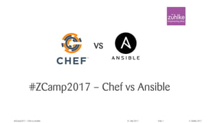 © Zühlke 2017#ZCamp2017 – Chef vs Ansible 31. Mai 2017 Folie 1
#ZCamp2017 – Chef vs Ansible
vs
 