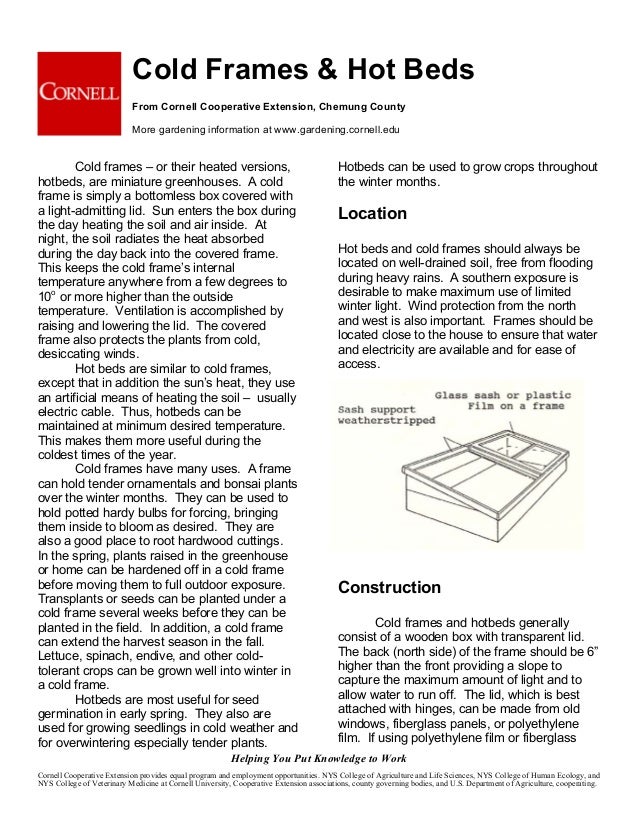 Cold Frames & Hot Beds Guide for Winter Gardening in Chemung County…