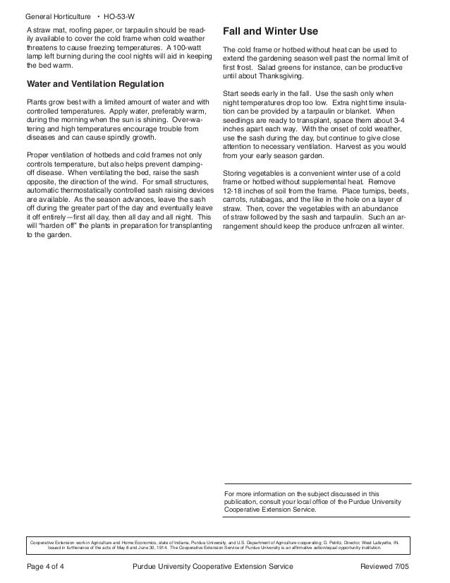 Hotbeds & Cold Frames Guide - for Winter Gardening in Indiana