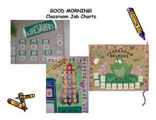 GOOD MORNING!
Classroom Job Charts
 