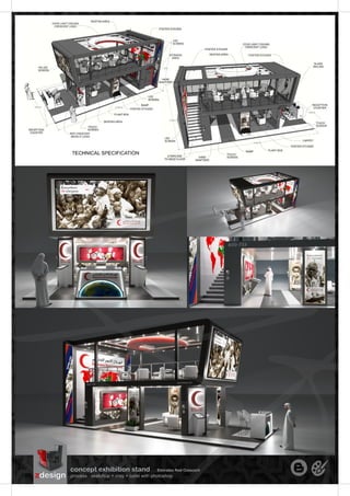 process : sketchup + vray + corel with photoshop
concept exhibition stand. . . Emirates Red Crescent
zdesign
 