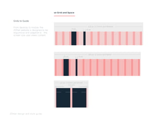 From desktop to mobile, the
ZDNet website is designed to be
responsive and adaptive to the
screen size user views content.
Grids to Guide
ZDNet design and style guide
10 Grid and Space
1230 px, 12 column grid (desktop)
70 px 30 px
980 px, 12 column grid (tablet)
60 px 20 px
140 px 140 px
320 px, 2 column grid (phone)
10 px border
20 px gutter
10 px border
 