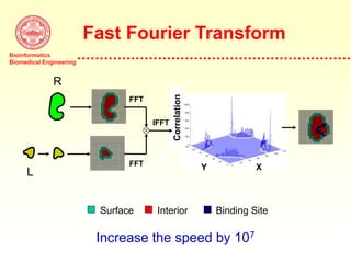 Bioinformatics
Biomedical Engineering
Fast Fourier Transform
Increase the speed by 107
R
L Y
Correlation
X
IFFT
FFT
FFT
Surface Interior Binding Site
 