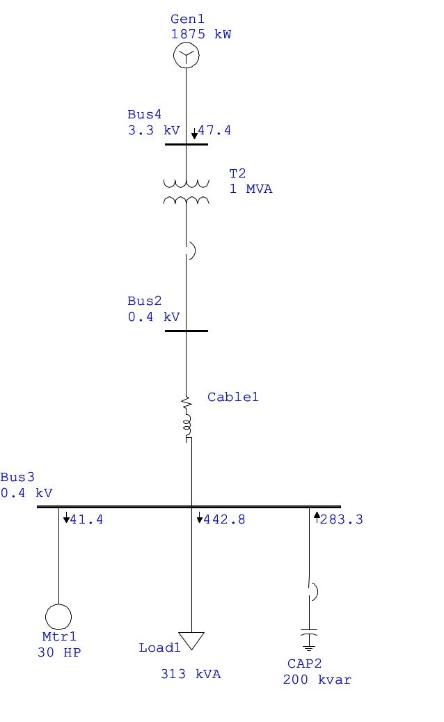 Simulating connected capacitor bank