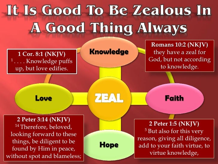 Zealous for good