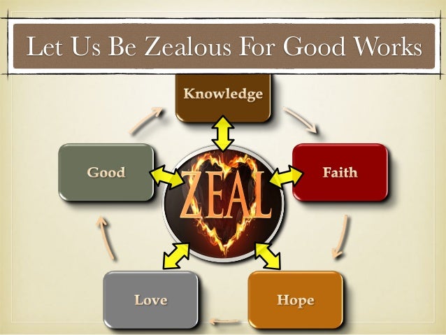 being zealous for good works zealous of good works