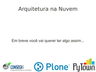 Arquitetura na Nuvem
Em breve você vai querer ter algo assim...
 