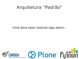 Arquitetura “Padrão”
Você deve estar rodando algo assim...
 