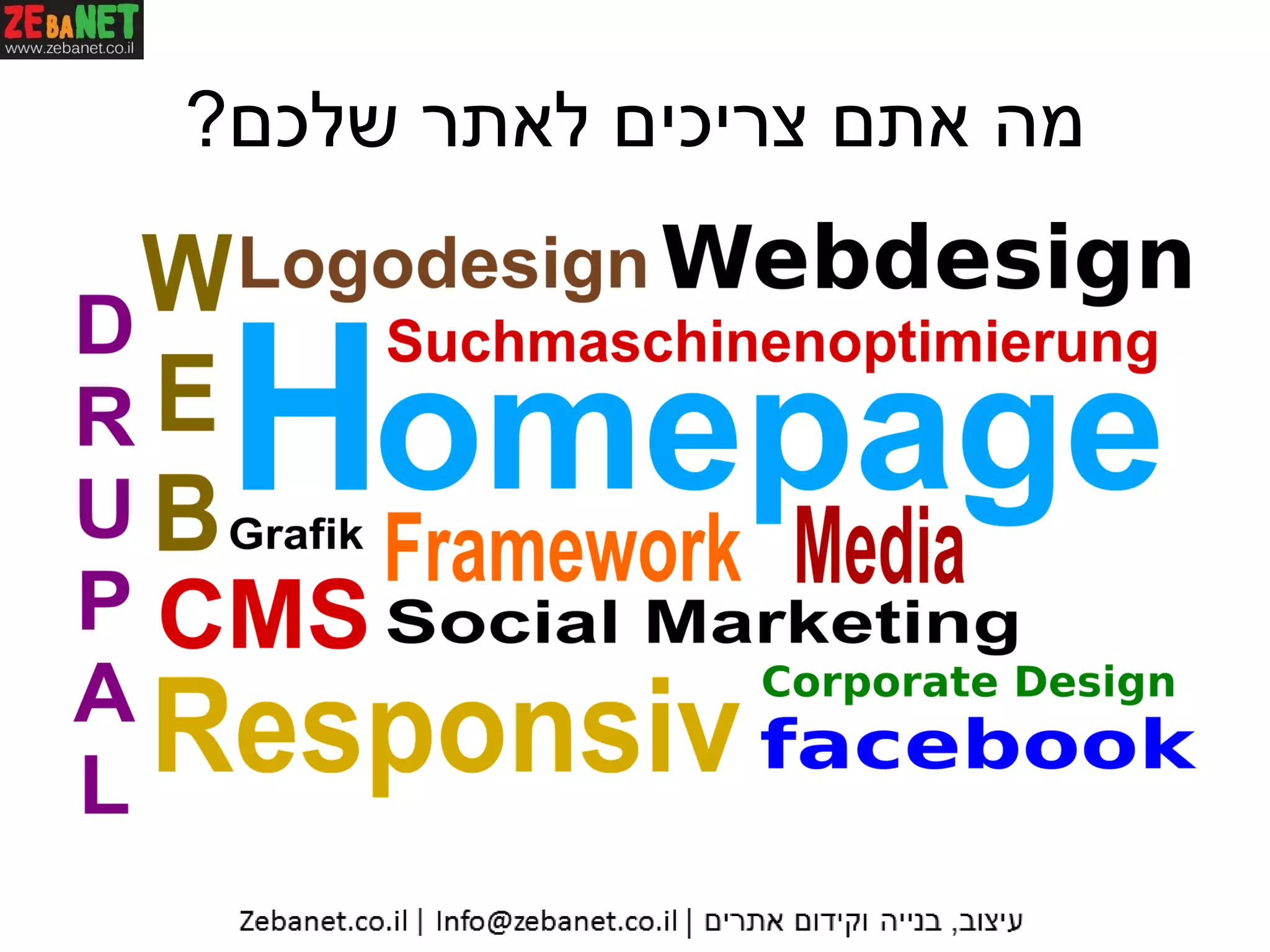 ‫שלכם‬ ‫לאתר‬ ‫צריכים‬ ‫אתם‬ ‫מה‬?
 