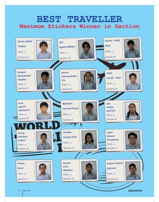 ZEBAR MATTERS7 APRIL 2018
Anshika	
Sanjeev	Dixit
Class : 4
Section: C
Jiya
Sanjay	
Agarwal
Class : 4
Section: A
Aaryan
Ami...