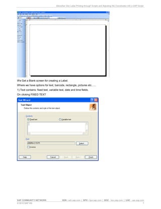 Zebra -bar one label printing | PDF