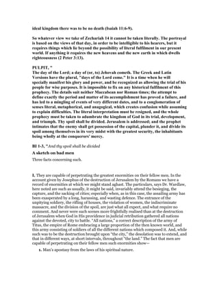 Zechariah 14 Commentary