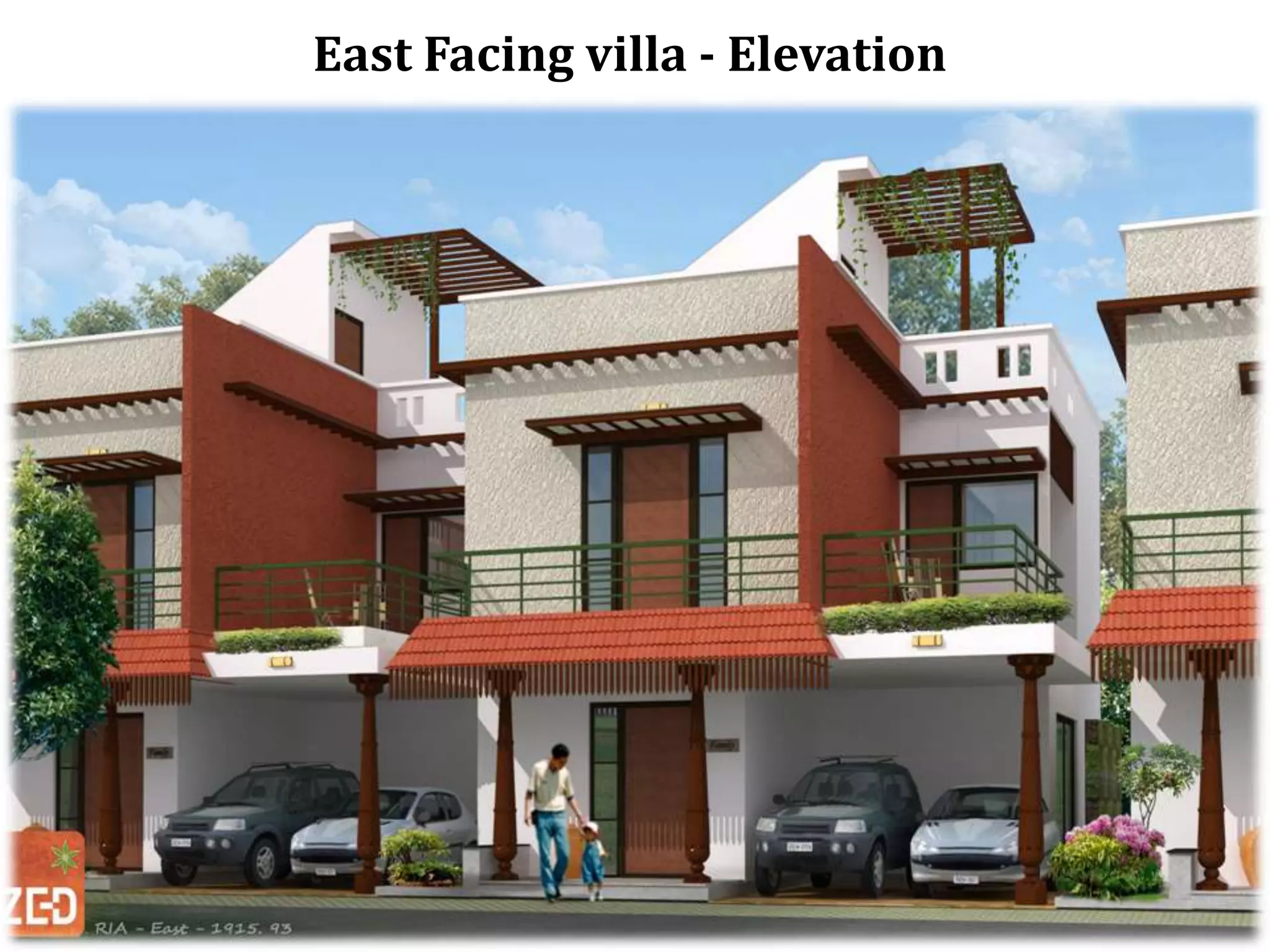 East Facing villa - Elevation

 