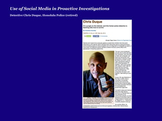 Chief Dan Alexander, Boca Raton Police Leveraging Social Media to Create a Brand http://www.ci.boca-raton.fl.us/police/ 