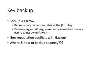 Backup Plain Key Public Key Infrastructures | PPTX