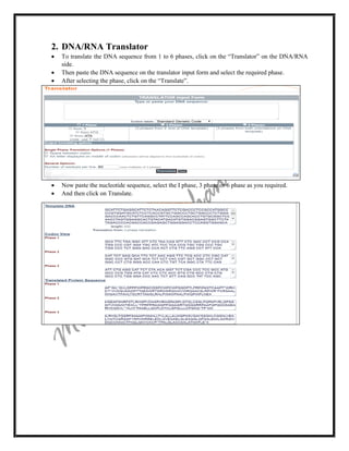 Bioinformatics complete manual | PDF