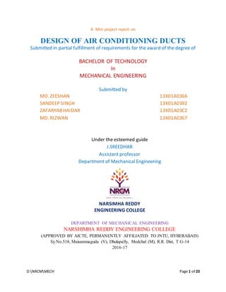 Hvac system for outdoor air conditioning | DOCX