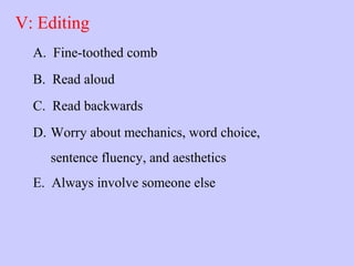 Zee writing process notes | PPT