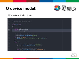 Globalcode – Open4education
O device model:
• Utilizando um device driver:
 