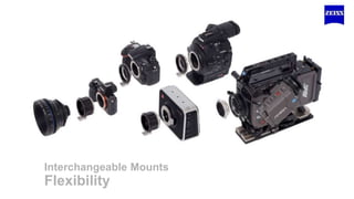 Interchangeable Mounts
Flexibility
 