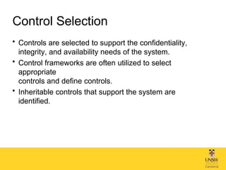 Select Controls Comprehensive Security Engineering: Controls, Capabilities, and ...