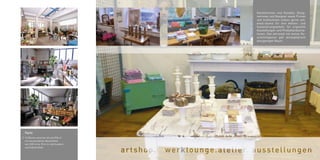 Künstlerinnen und Künstler, Desig-nerinnen 
und Designer sowie Firmen 
und Institutionen nutzen gerne zeit. 
areal.räume für ihre Atelier- und 
Inszenierungsarbeit, für originelle 
Ausstellungen und Produktpräsenta-tionen. 
Das zeit.areal mit seinen Ge-schichtsspuren 
gibt atmosphärisch 
einzigartigen Raum. 
Facts 
// 15 Räume zwischen 40 und 200 m2 
mit verschiedenen Raumhöhen 
von 2,80 m bis 18 m im Jahrhundert-und 
Industrieflair 
47 
 