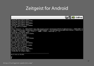 Zeitgeist for Android




                                              37
http://zeitgeist-android.com/
 