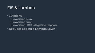 Jason Butz Chaos Engineering with FIS and Lambda Functions | PDF