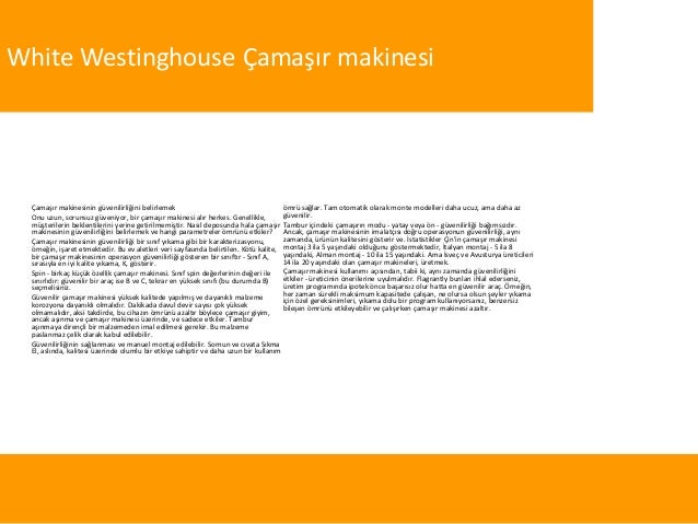 White Westinghouse Turkiye