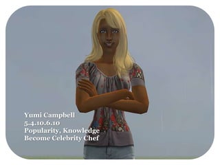 Yumi Campbell
5.4.10.6.10
Popularity, Knowledge
Become Celebrity Chef
 
