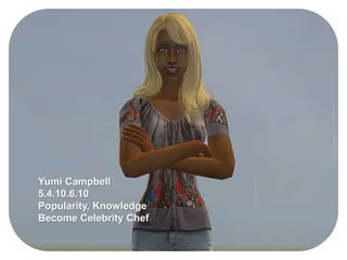 Yumi Campbell
5.4.10.6.10
Popularity, Knowledge
Become Celebrity Chef
 