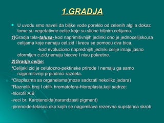 Zelene alge | PPT