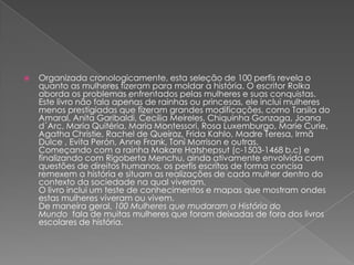 Mulheres da História