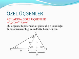 Ozel Ucgenler Ozel Ucgenler