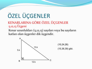 Ozel Ucgenler Ozel Ucgenler