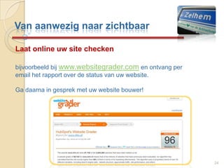 Van aanwezig naar zichtbaar20Definieer dus uw communicatiestrategie! Waar moet ik aan werken ? 1, 2 of 3? Welke middelen zet ik daarvoor in ?