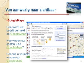 Laat online uw site checkenbijvoorbeeld bij www.websitegrader.com en ontvang per email het rapport over de status van uw website.Ga daarna in gesprek met uw website bouwer!24Van aanwezig naar zichtbaar