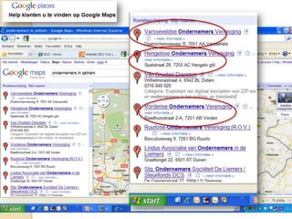 25Van aanwezig naar zichtbaarwww.websitegrader.comMinimaal 90% scoren,  een score van 8% is dus niet goed!