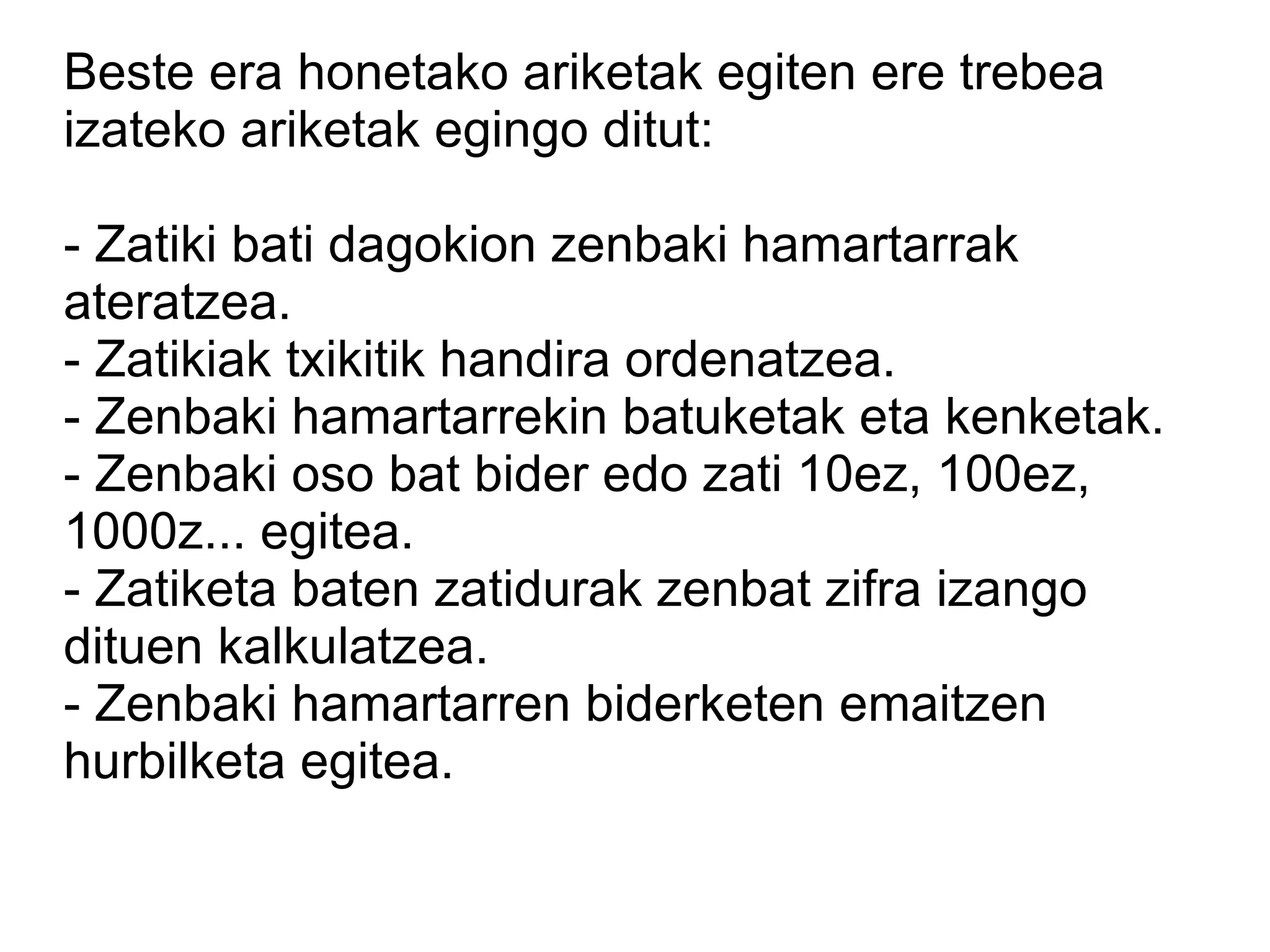 Zenbaki Arrazionak Errepasatzen ODP