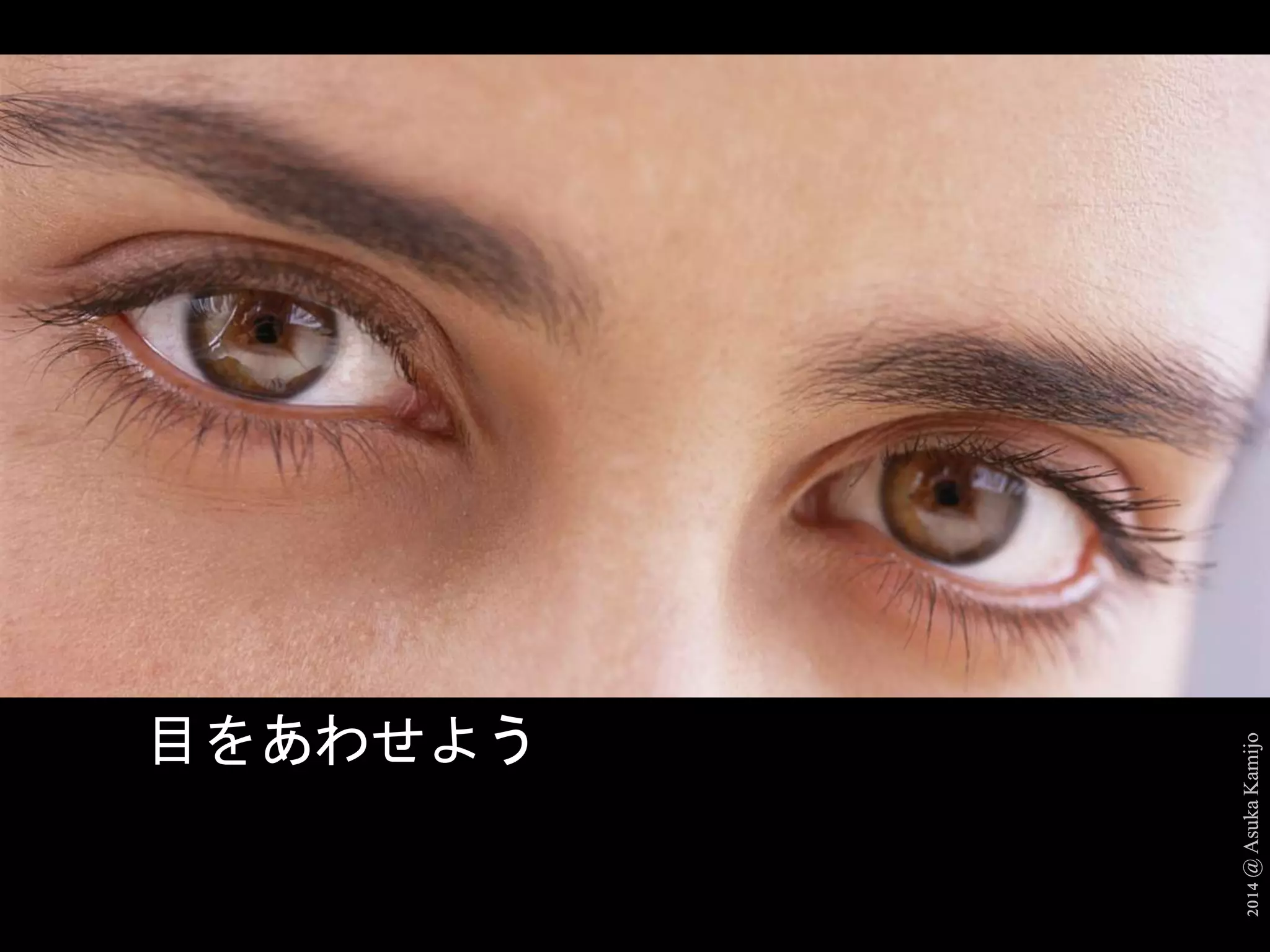 2014 @ Asuka Kamijo 
目をあわせよう 
 