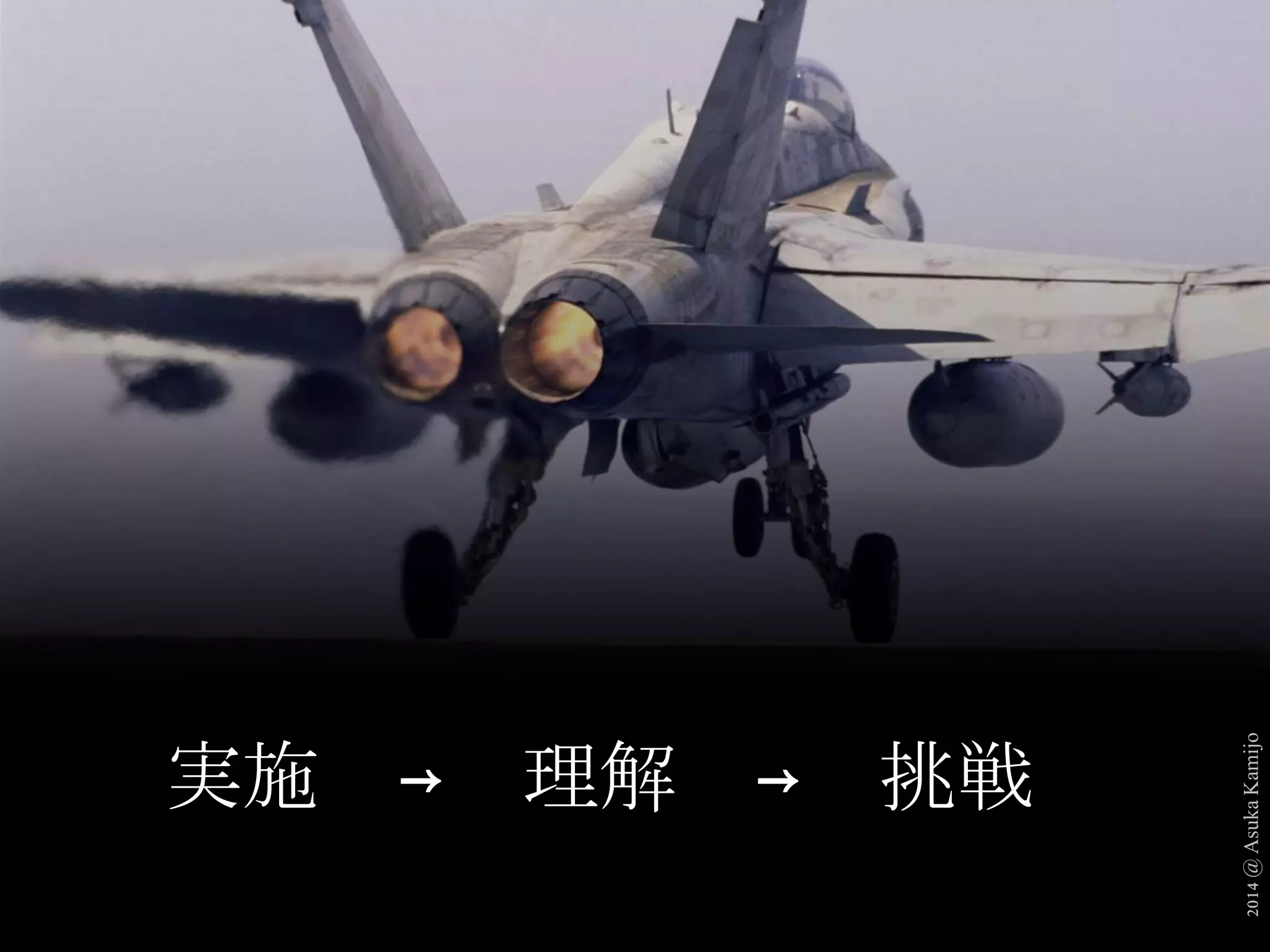 2014 @ Asuka Kamijo 
実施→ 理解→ 挑戦 
 