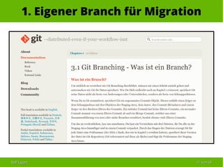 Ralf EggertRalf Eggert 3131 vonvon 6868
1. Eigener Branch für Migration
 