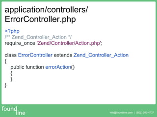 Zend Framework Quick Start Walkthrough