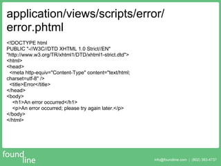 Zend Framework Quick Start Walkthrough