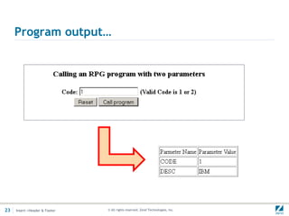 Program output…




23   Insert->Header & Footer   © All rights reserved. Zend Technologies, Inc.
 