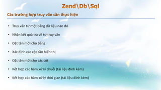 Các trường hợp truy vấn cần thực hiện
 