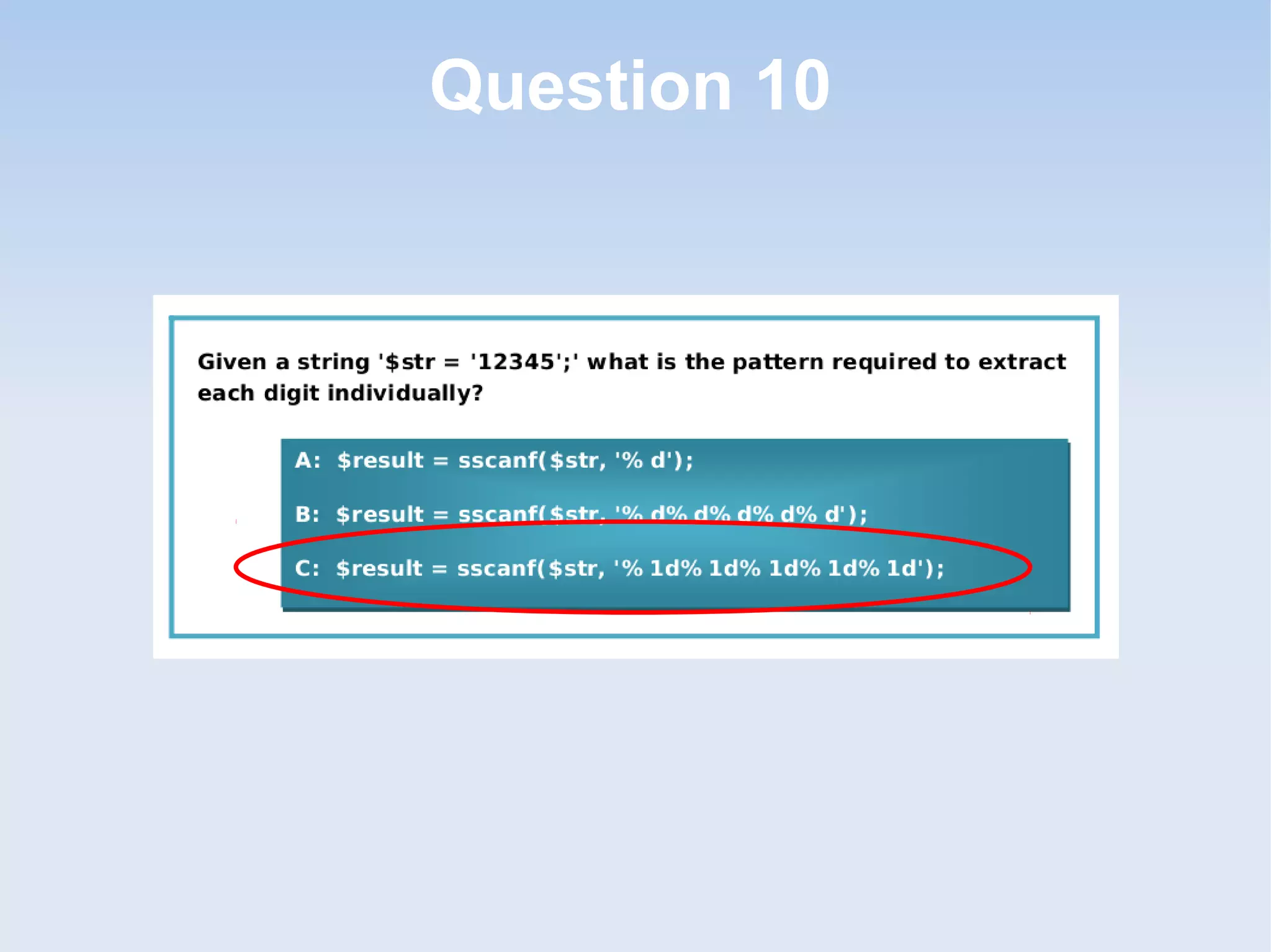 Question 10