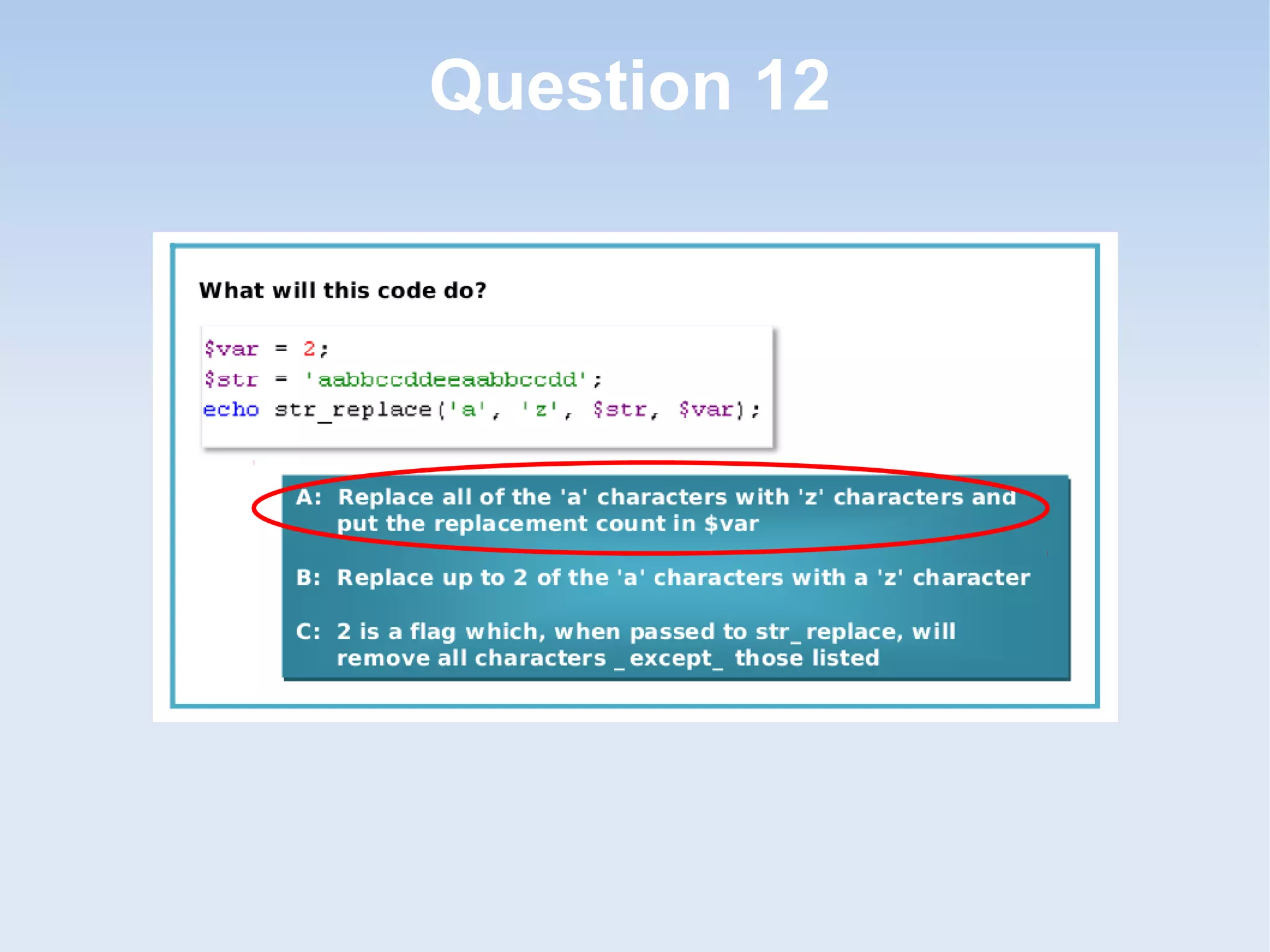 Question 12