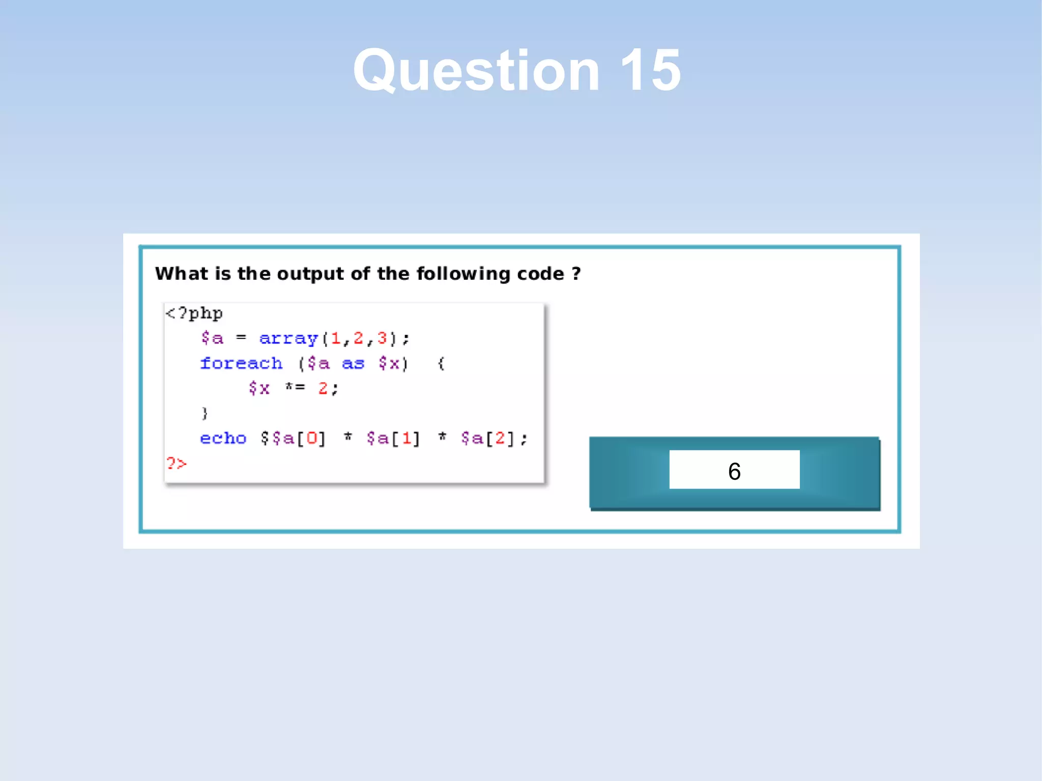 Question 15 6